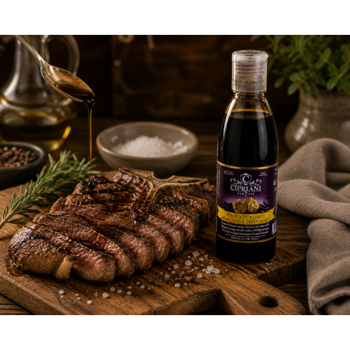 Balsamic vinegar cream with white truffle