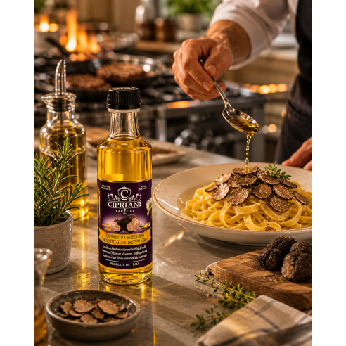 White truffle flavored oil