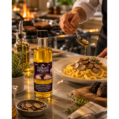 White truffle flavored oil