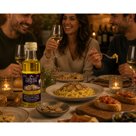 White truffle flavored oil